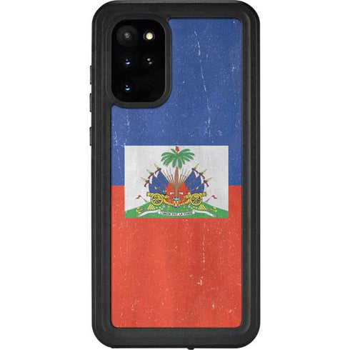 Haiti Flag Distressed Galaxy S20 Plus Waterproof Case